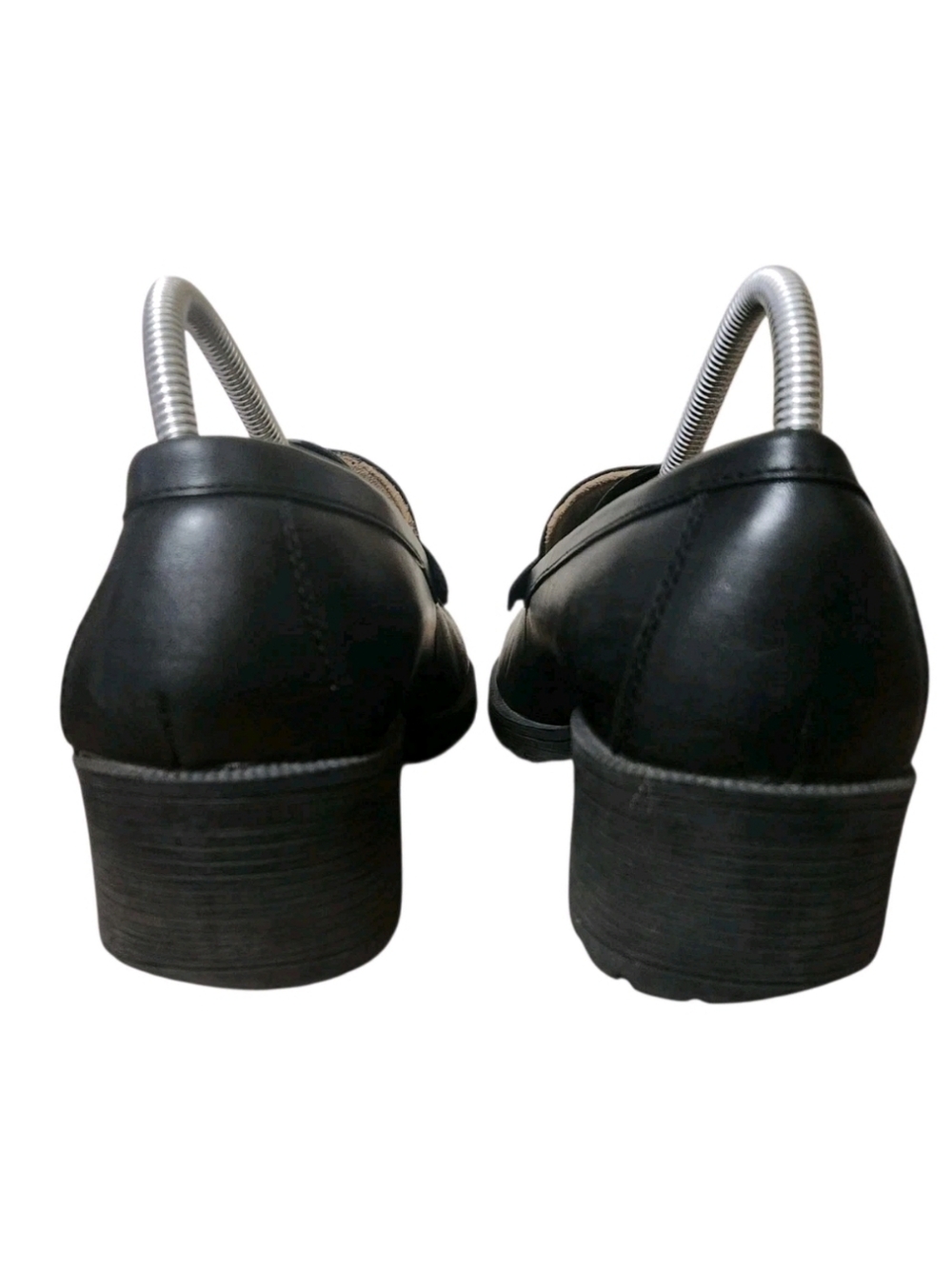 Eastland Y2K Newbury Black Leather Loafers 9 Chunky Heel 3934-01 Dark Academia - Picture 9 of 16